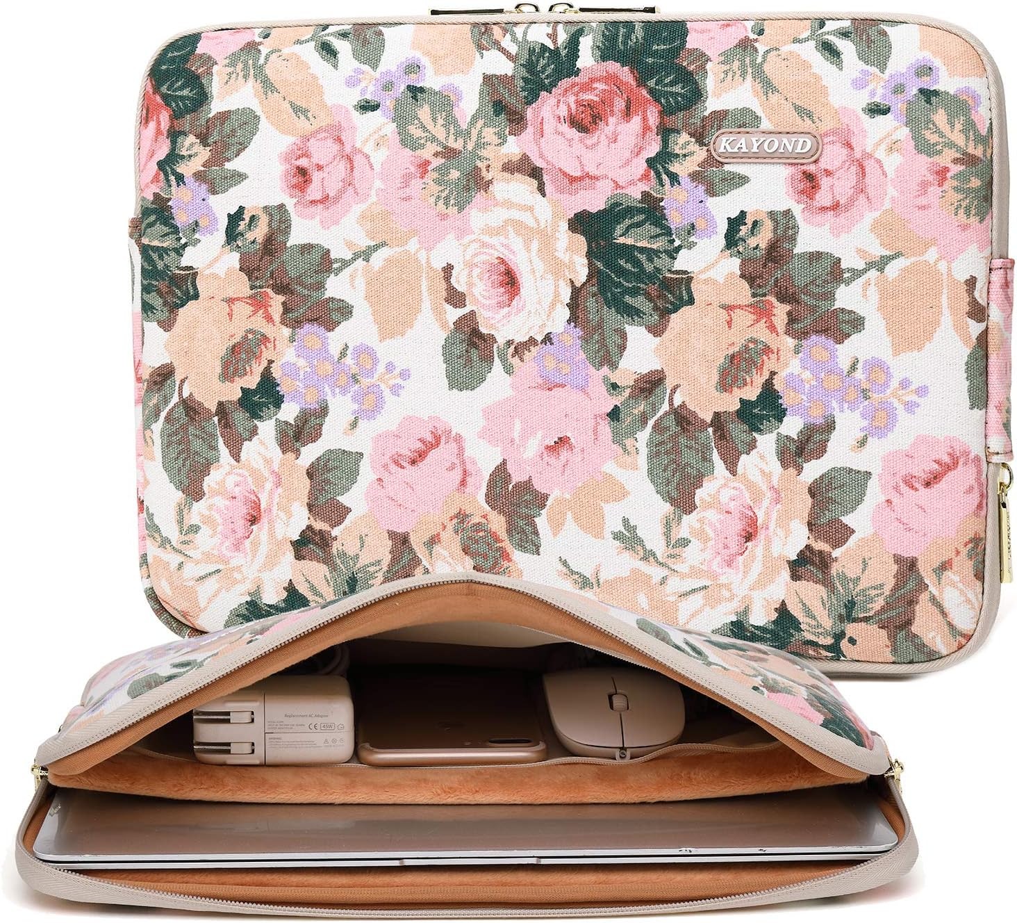 Canvas Water-Resistant 14 Inch Laptop Sleeve Case for 14.1inch Notebook Compute