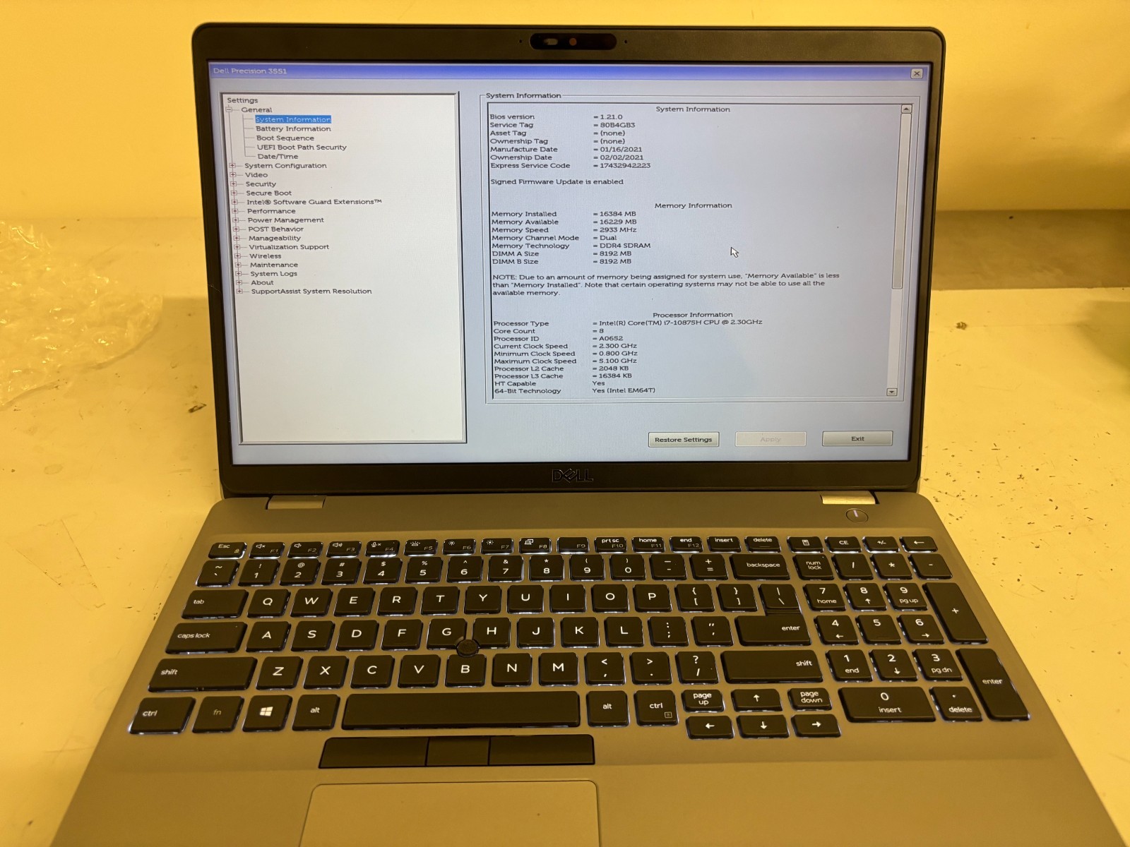 Dell Precision 3551