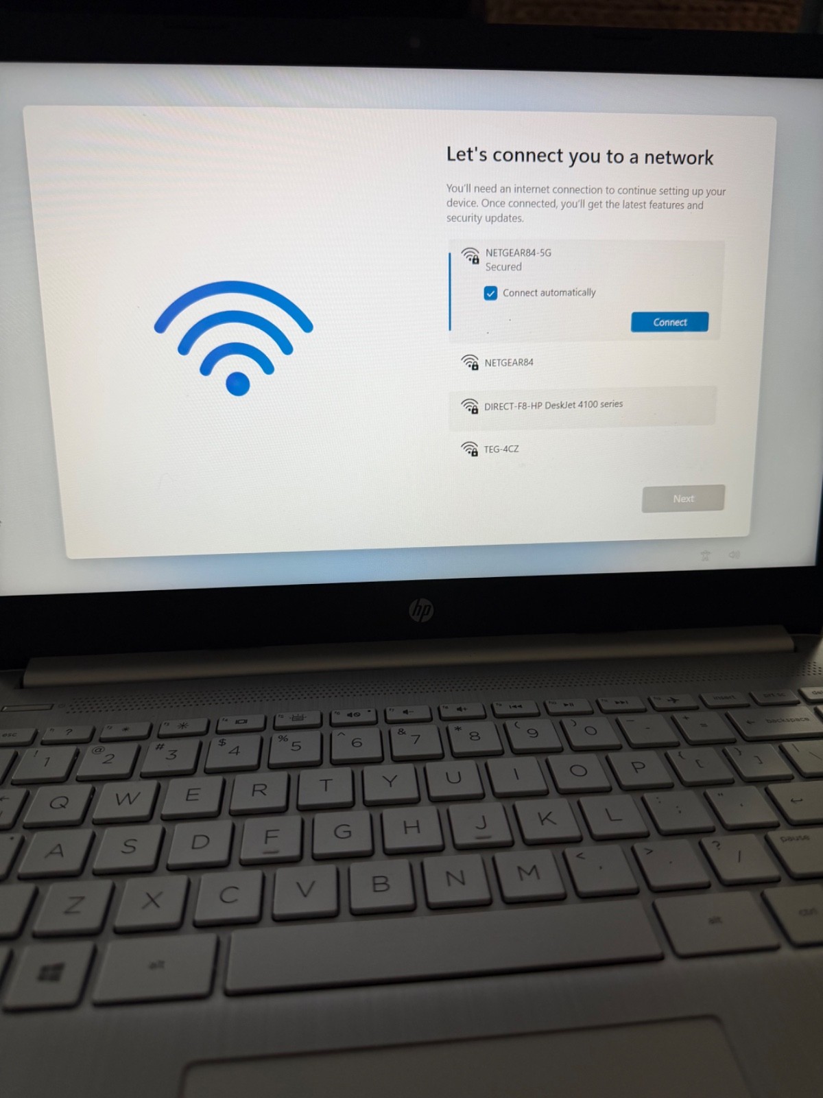 HP model #14-DQ2043CL laptop computer