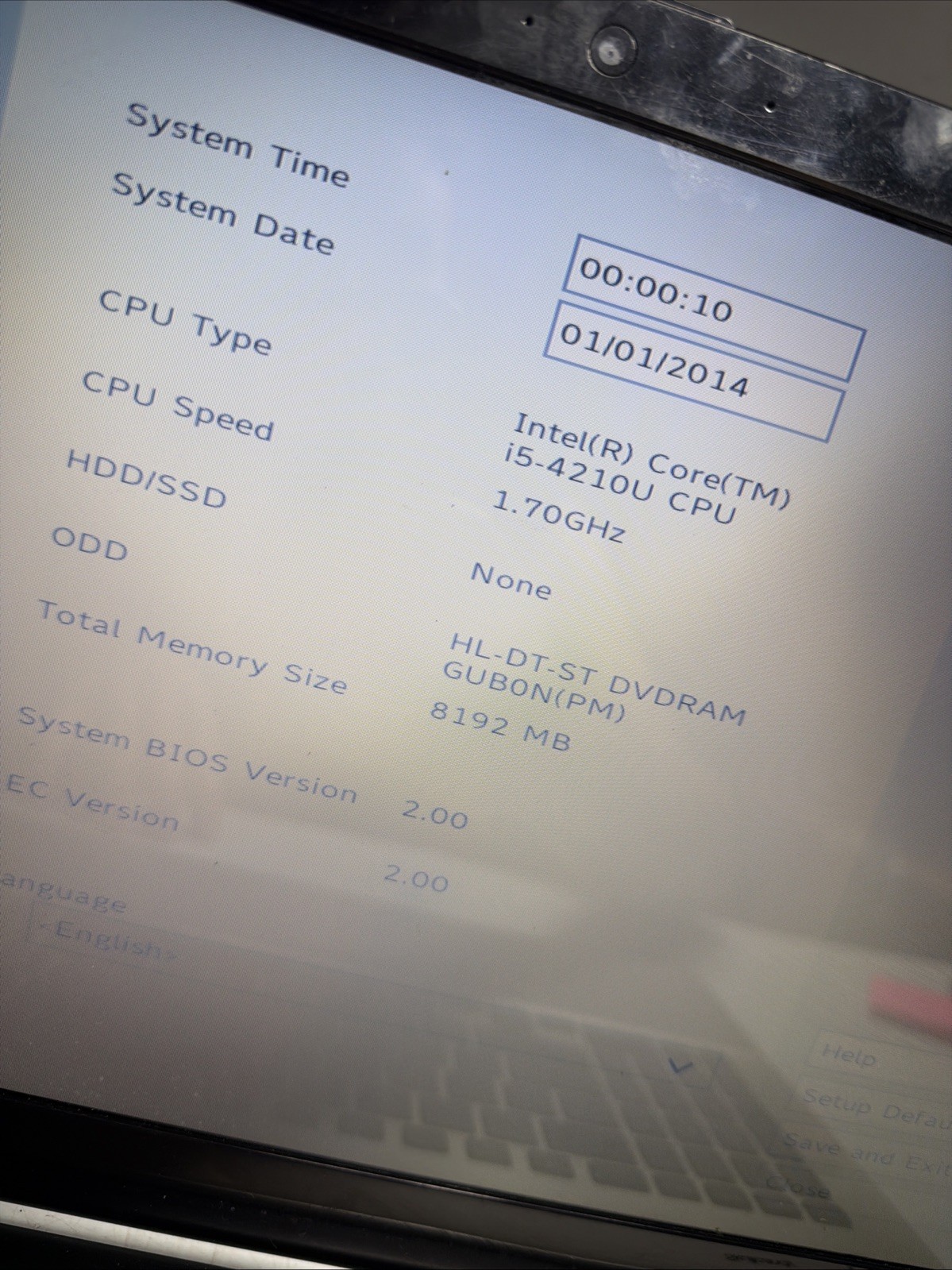 Toshiba Satellite L55 15″ Laptop i5-4210u 8gb Ram No Drives Boots Bios