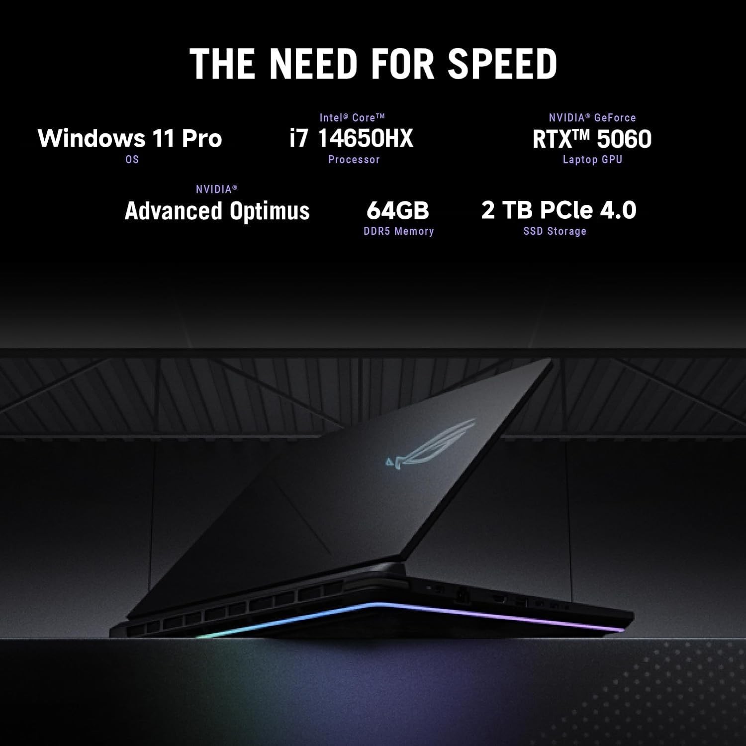 ASUS ROG Strix G16 16” WUXGA Gaming Laptop Core i7-14650HX RTX 5060 64GB 2TB SSD