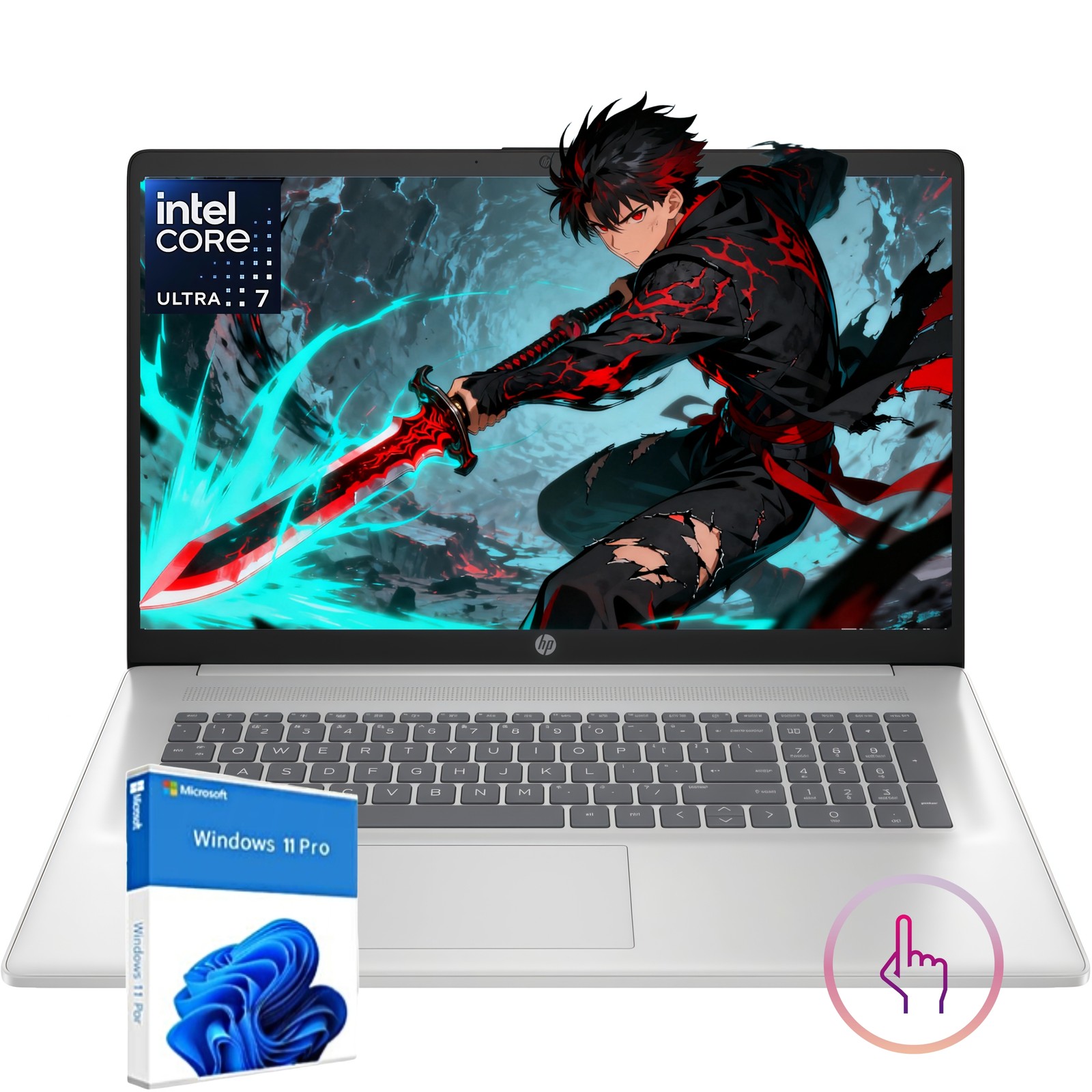 HP 17.3″ AI Laptop Touch Backlit 5.2GHz Intel Ultra 7 UpTo 64GB RAM 4TB Win11Pro