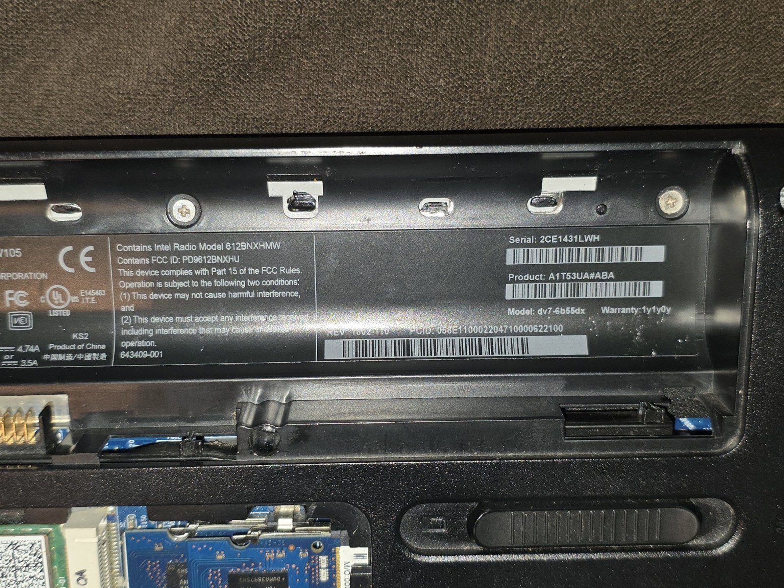 HP Pavilion 17.3″ DV7-6B55DX Laptop Intel i5-2430M 2.4GHz 8GB NO HDD NO Charger