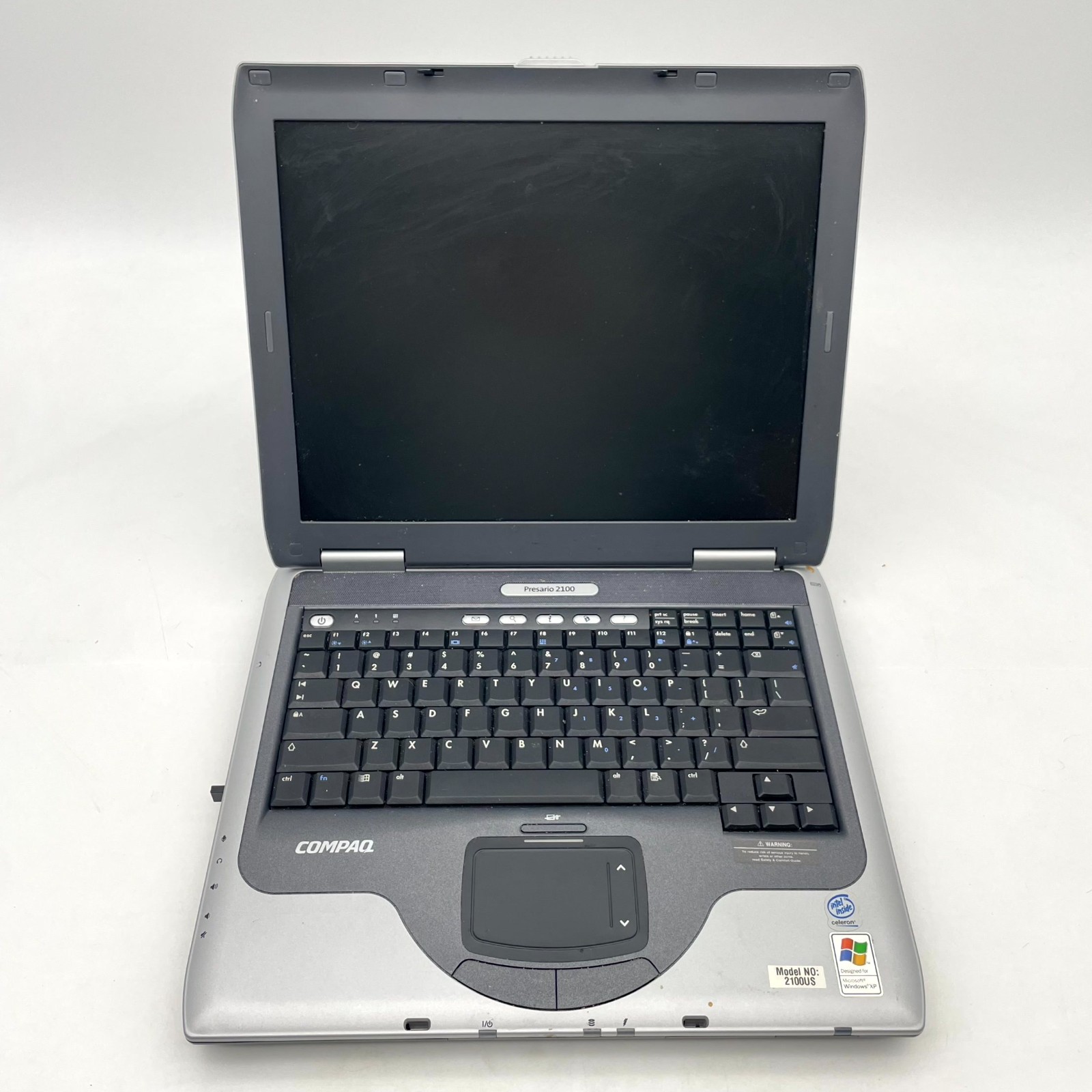 HP Compaq Presario 2100 Laptop 15″ Display Intel Celeron Untested For Parts