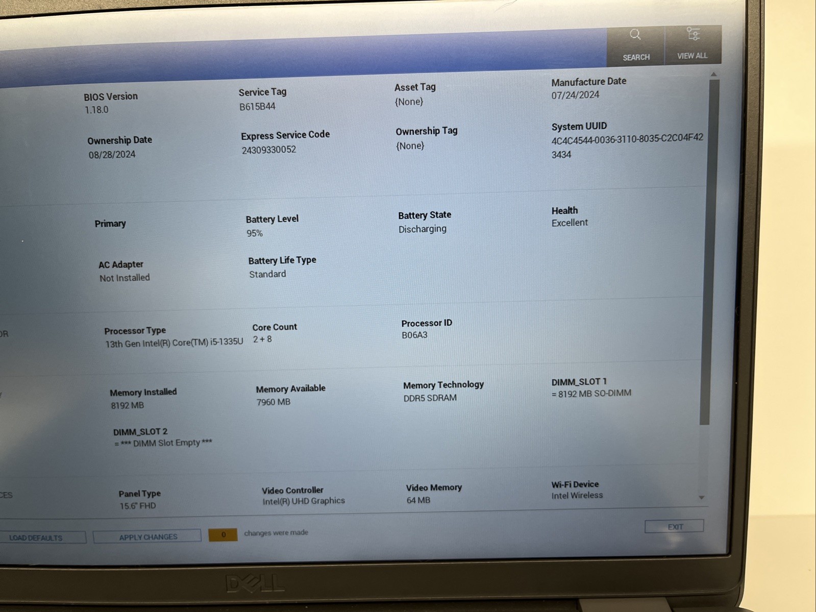 Dell Latitude 3550 15.6″ i5-1335u @1.3Ghz 8GB RAM DDR5 256GB Win11 Pro Power Ad