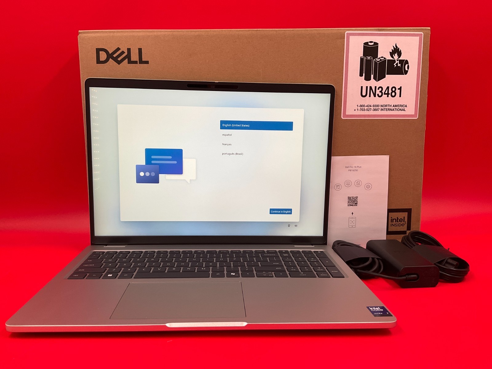 Dell Pro 16 Plus Laptop U7-266V 16GB 512GB BT5.4 WiFi7 16WUT W11P 8RTCV PB16250