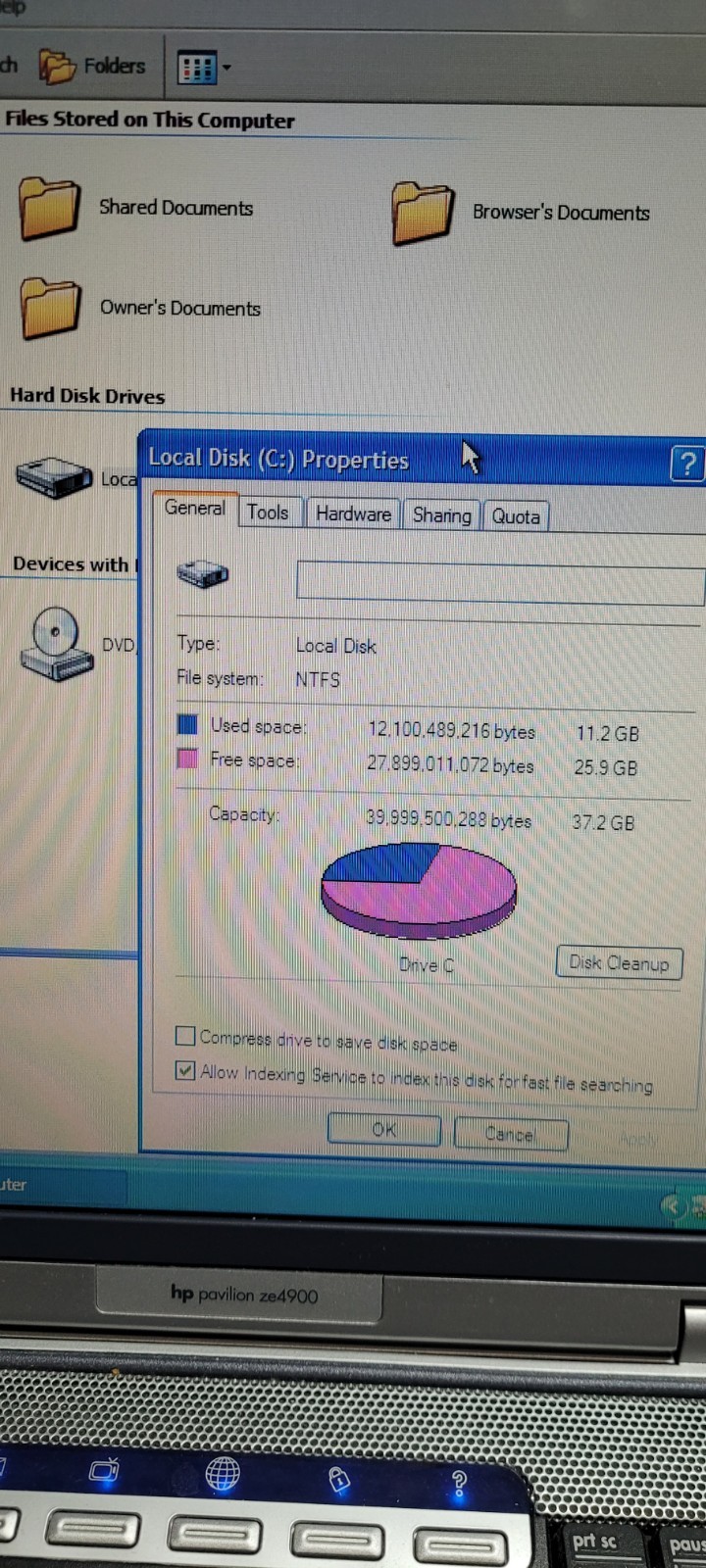 HP Pavillion ze4900 Laptop 1.30 GHz 224MB RAM – WORKING