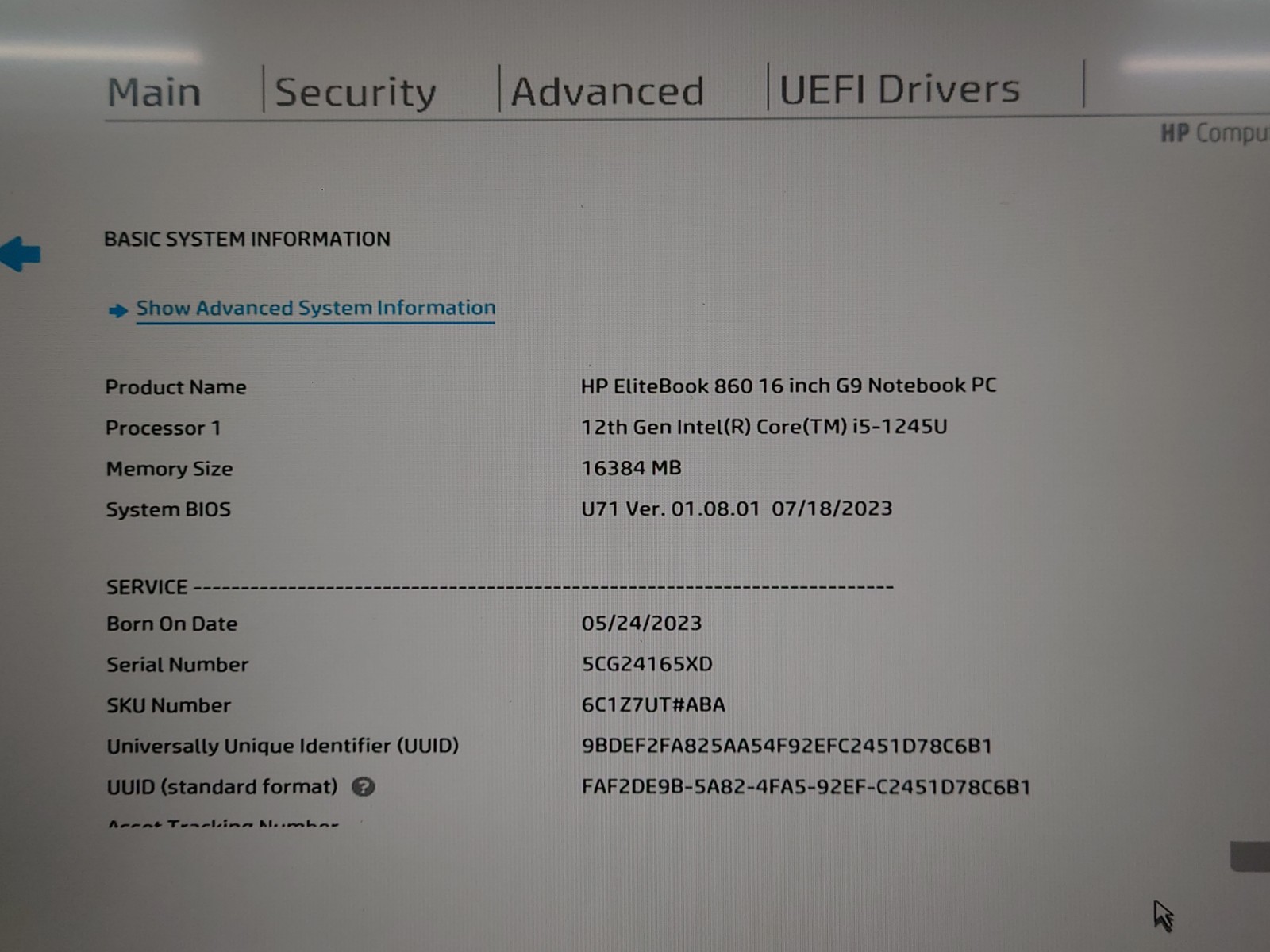 HP EliteBook 860 G9 16” WUXGA i5-1245U 16GB RAM No OS/SSD