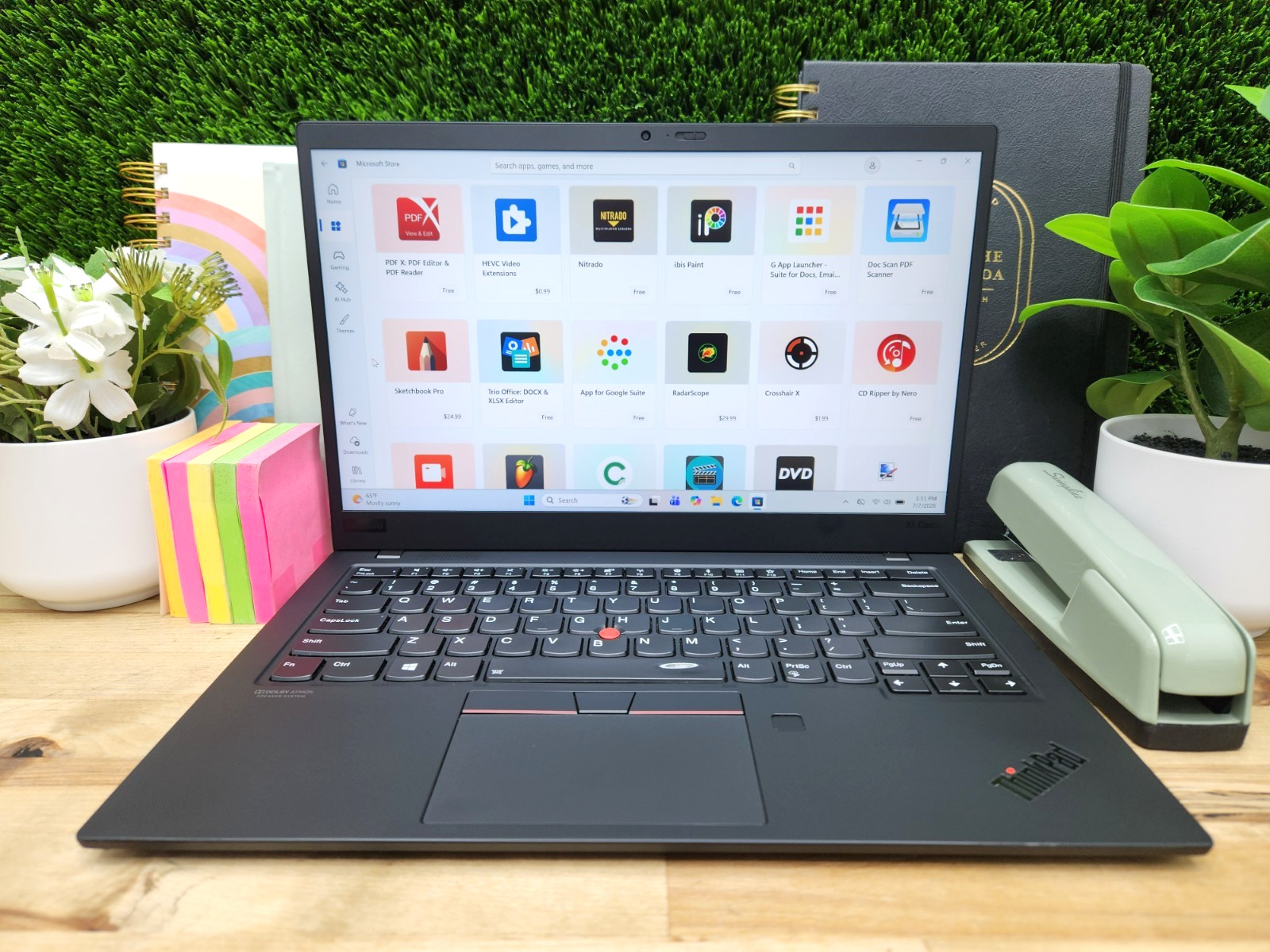 Lenovo ThinkPad X1 Carbon Gen 7 FHD i5-10210U 8GB 256GB SSD EXCELLENT BATTERY ~
