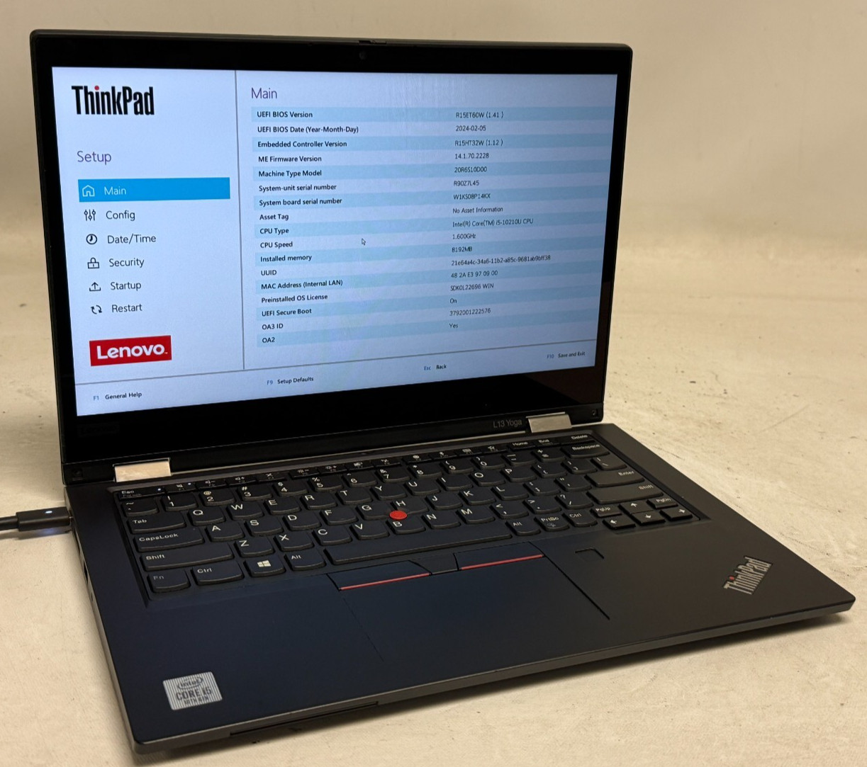 Lenovo ThinkPad L13 Yoga 2in1 13.3″ (i5-10210u – 8GB RAM – 256GB SSD – Win11H)