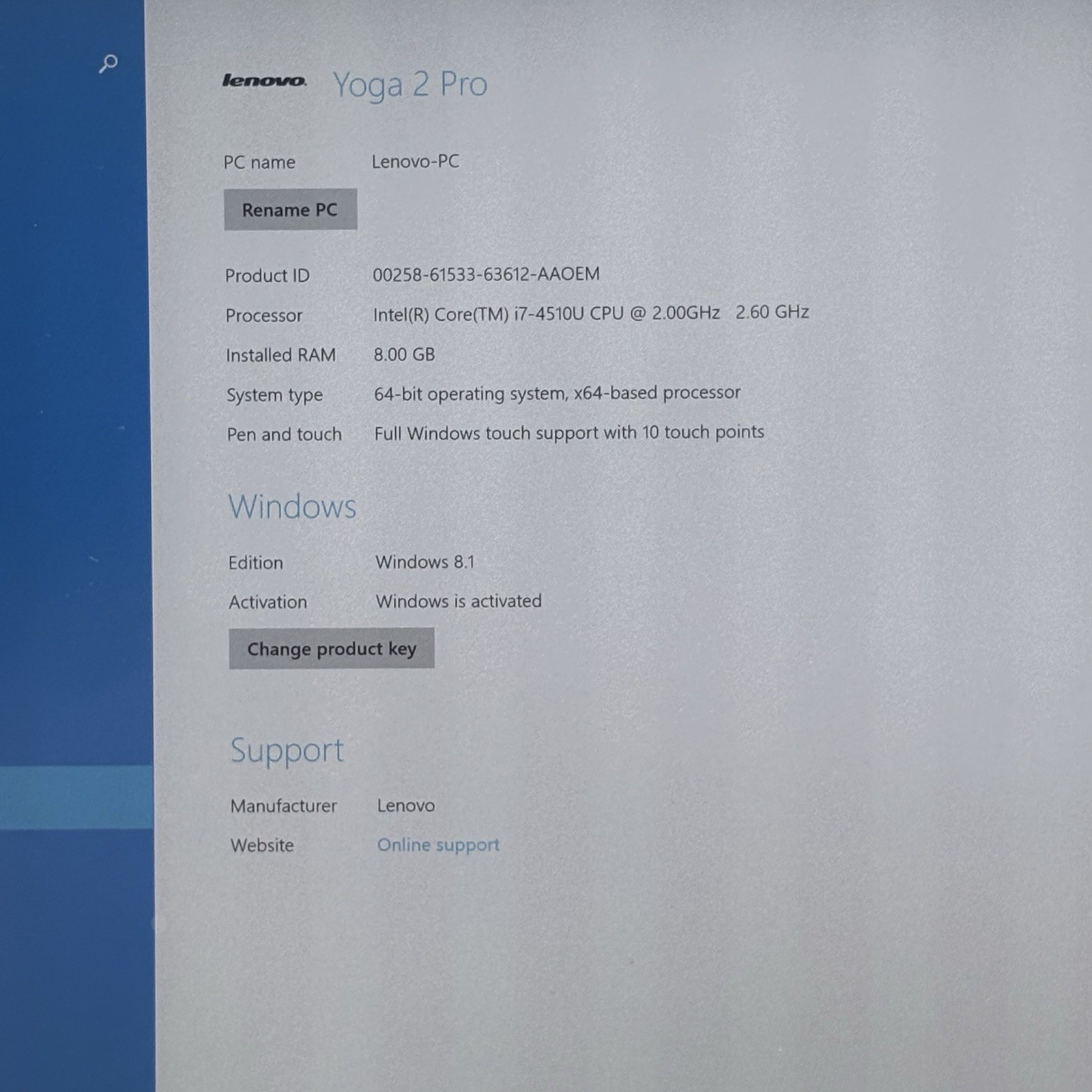 Lenovo Yoga 2 Pro 20266 13.3″ i7 8GB 256GB SSD Touchscreen 2-in-1 Laptop Charger