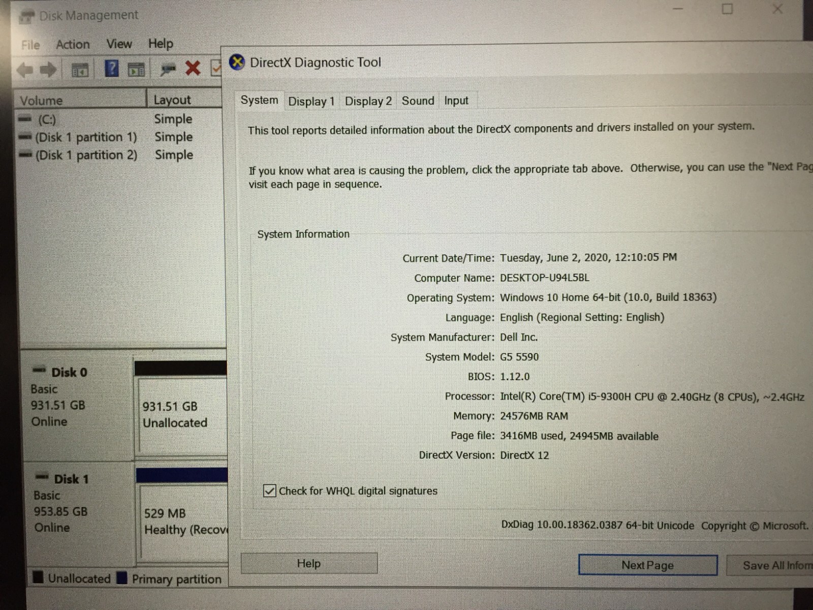 Dell G5 5590 15.6″ FHD Laptop/Intel i5-9300H/24GB Ram/1TB SSD+1TB HDD/GTX 1650