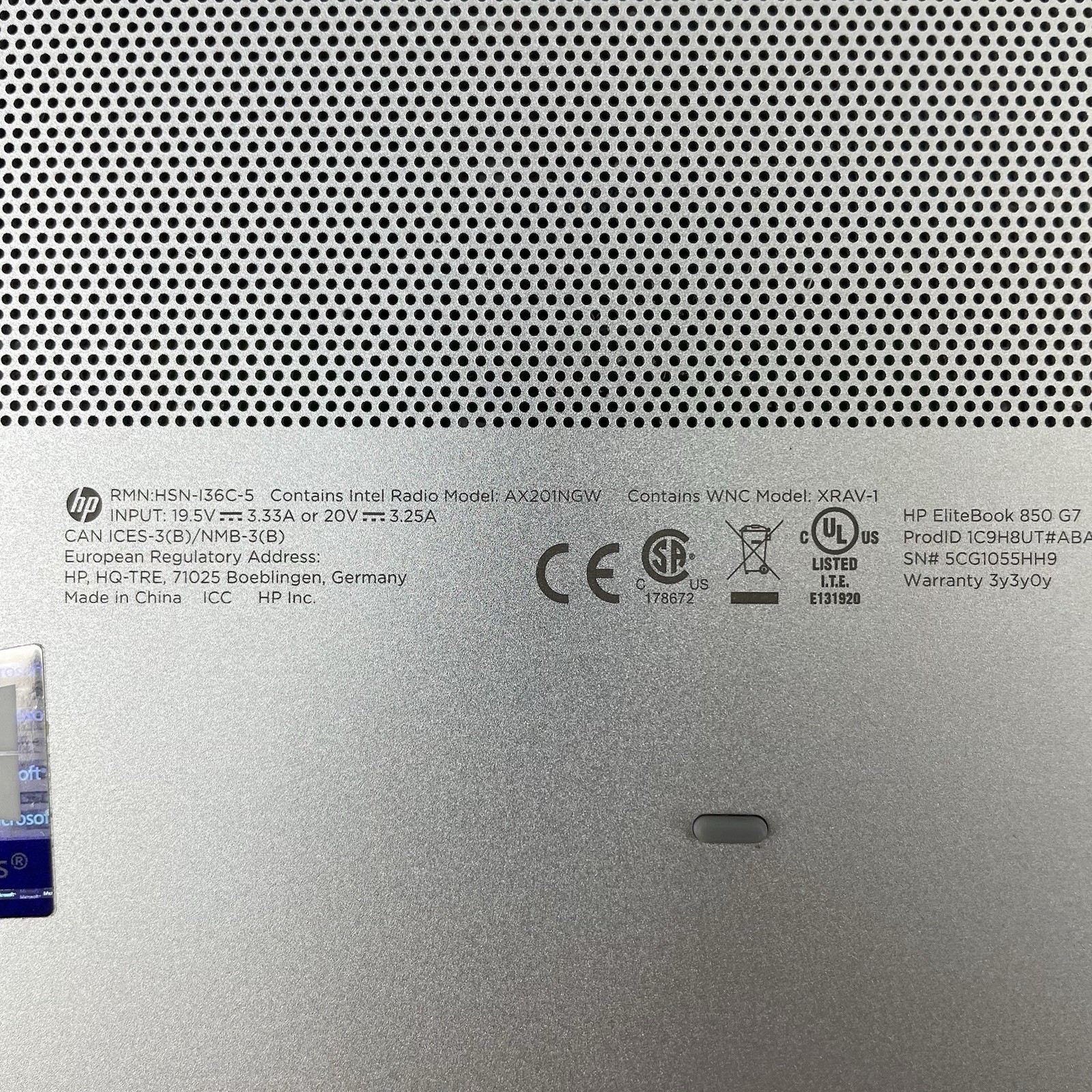 HP EliteBook 850 G7 15.6″ i5-10310U 1.70 GHz 8 GB RAM No SSD/OS/AC – Bad Corner