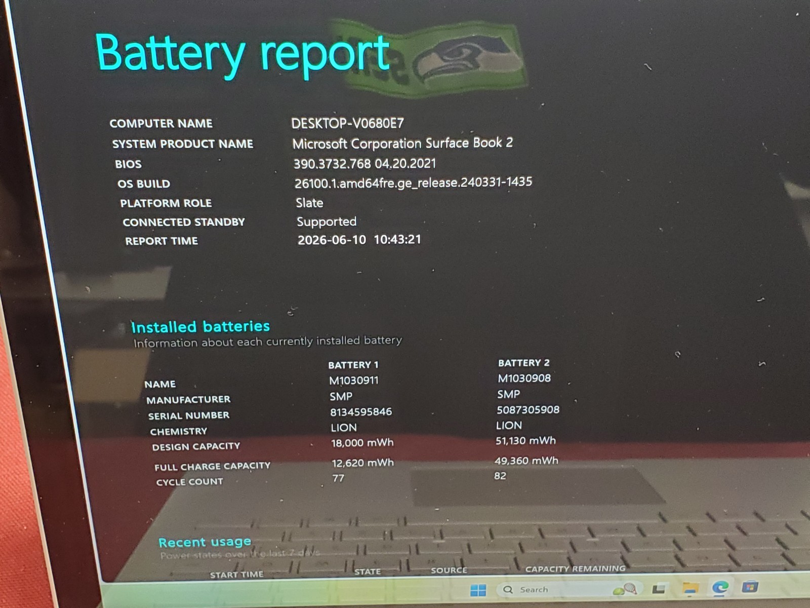Microsoft Surface Book 2 13.5″ i5 8350U 1.70GHz/ 8GB / 256GB SSD #2935