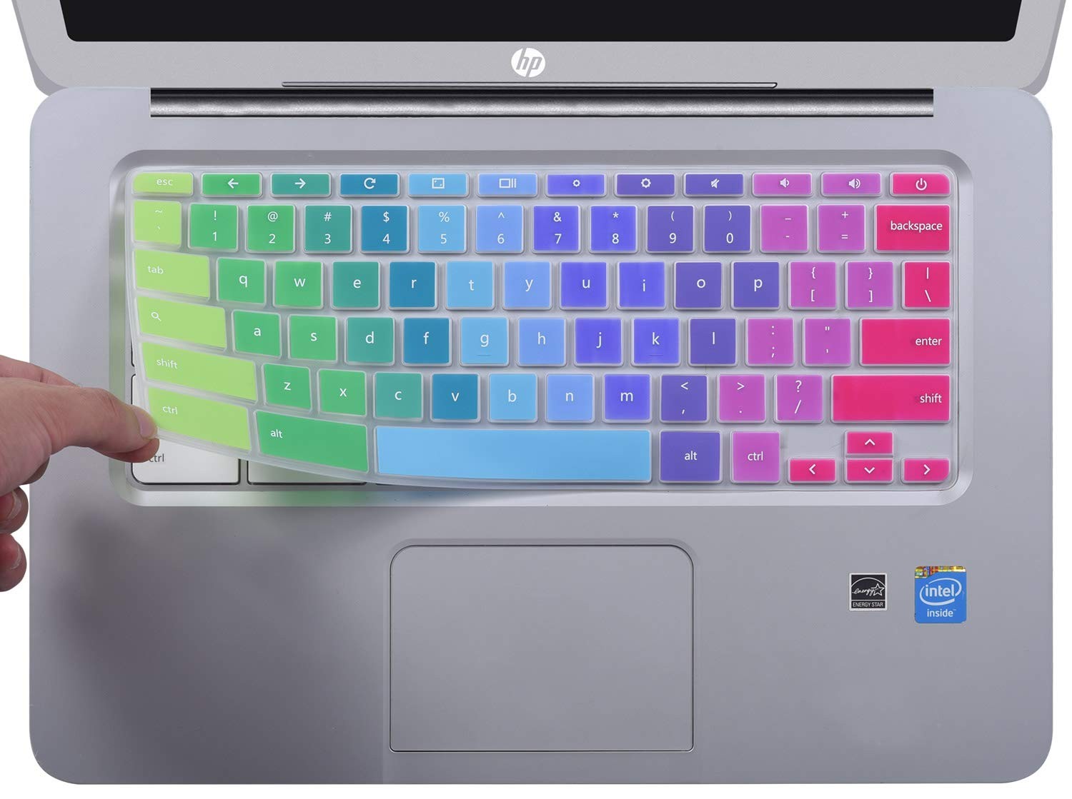 Colorful Keyboard Cover for HP 14 inch Chromebook 14a-na0226nr 14-db0020nr / Chr