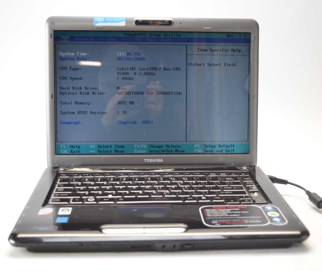 Toshiba Satellite A305-S6905 15″ Laptop Core 2 Duo T6400 2GHz 3 GB RAM PARTS