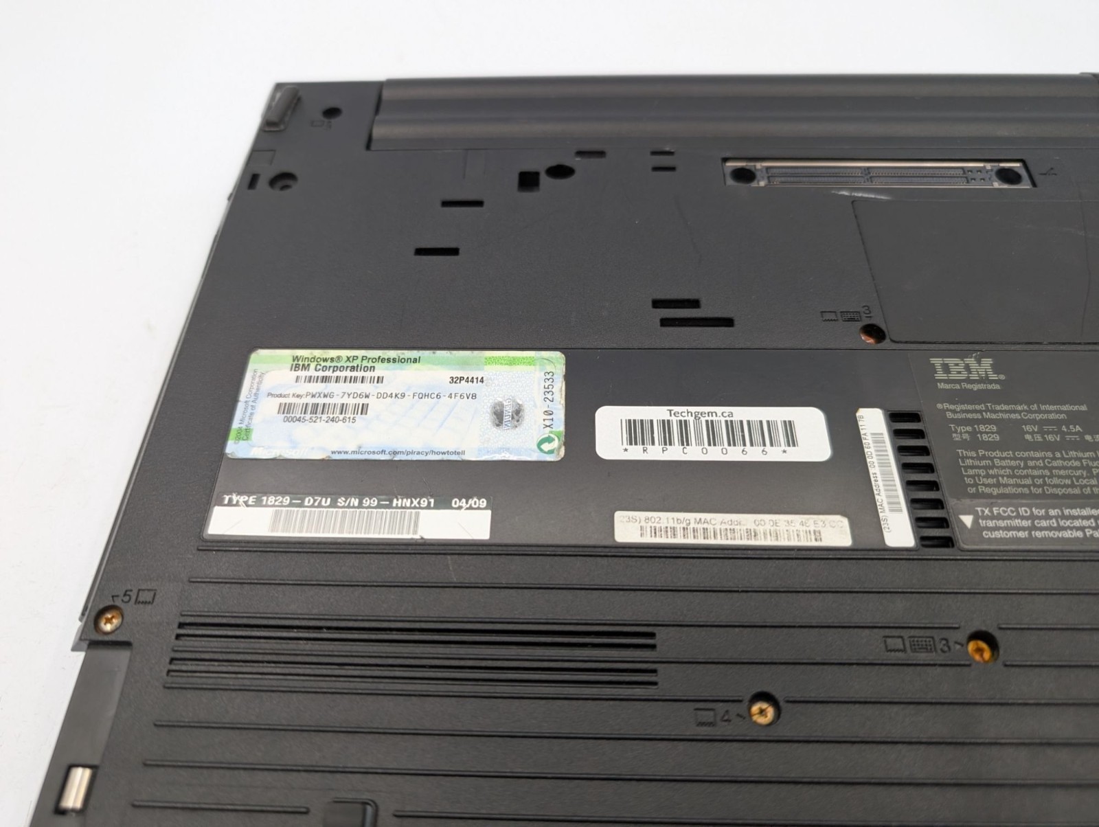 IBM ThinkPad R51 15″ Laptop Pentium M 1.50 GHz Boots to BIOS For Parts