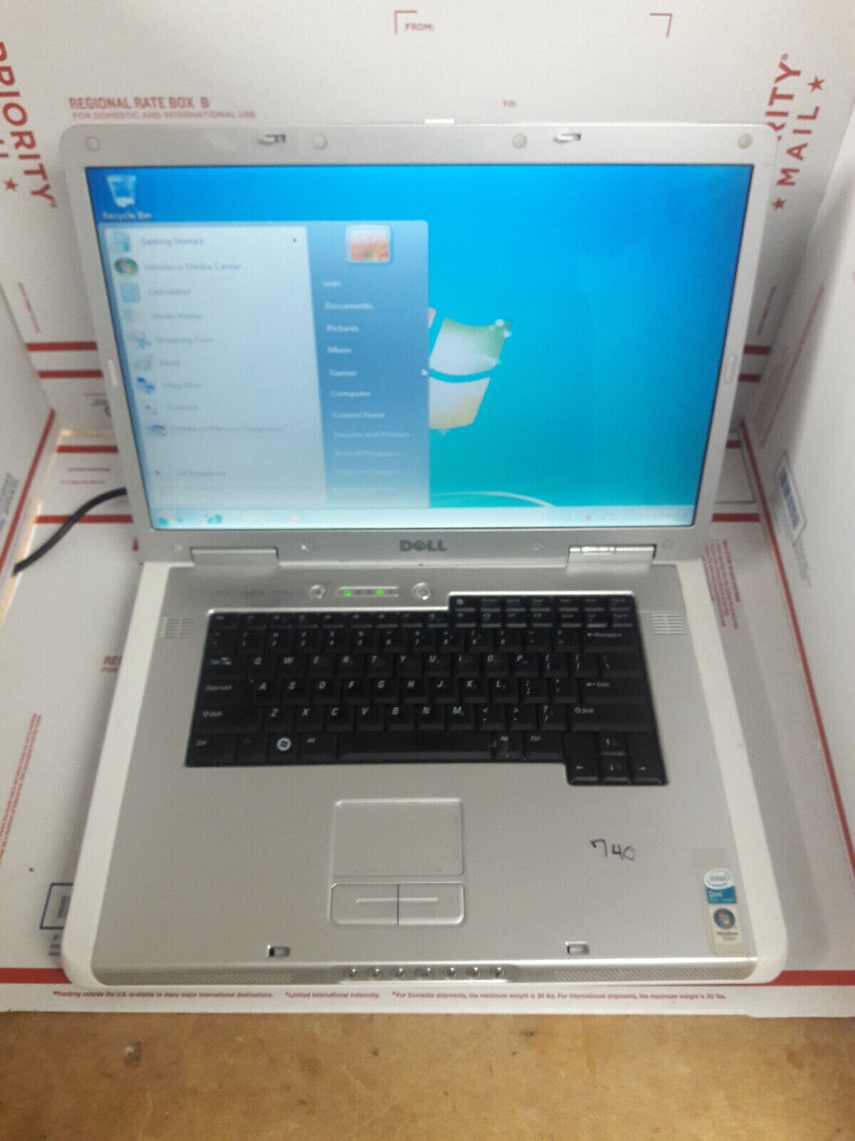 HUGE SCREEN Dell Inspiron E1705 Laptop 32 Bit XP, 3GB Office2010 NwBatWkGr8
