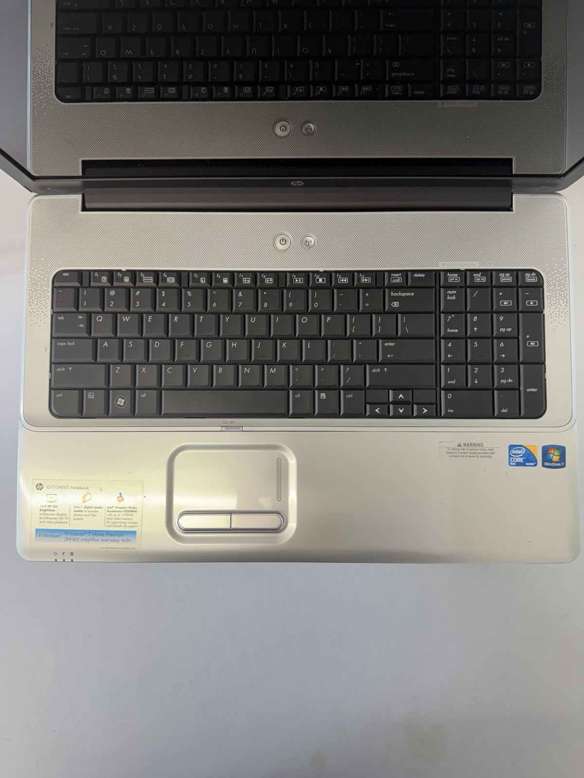 HP Notebook G71-34OUS Laptop – Good Screen – Intel Duo T6600 – Read Des