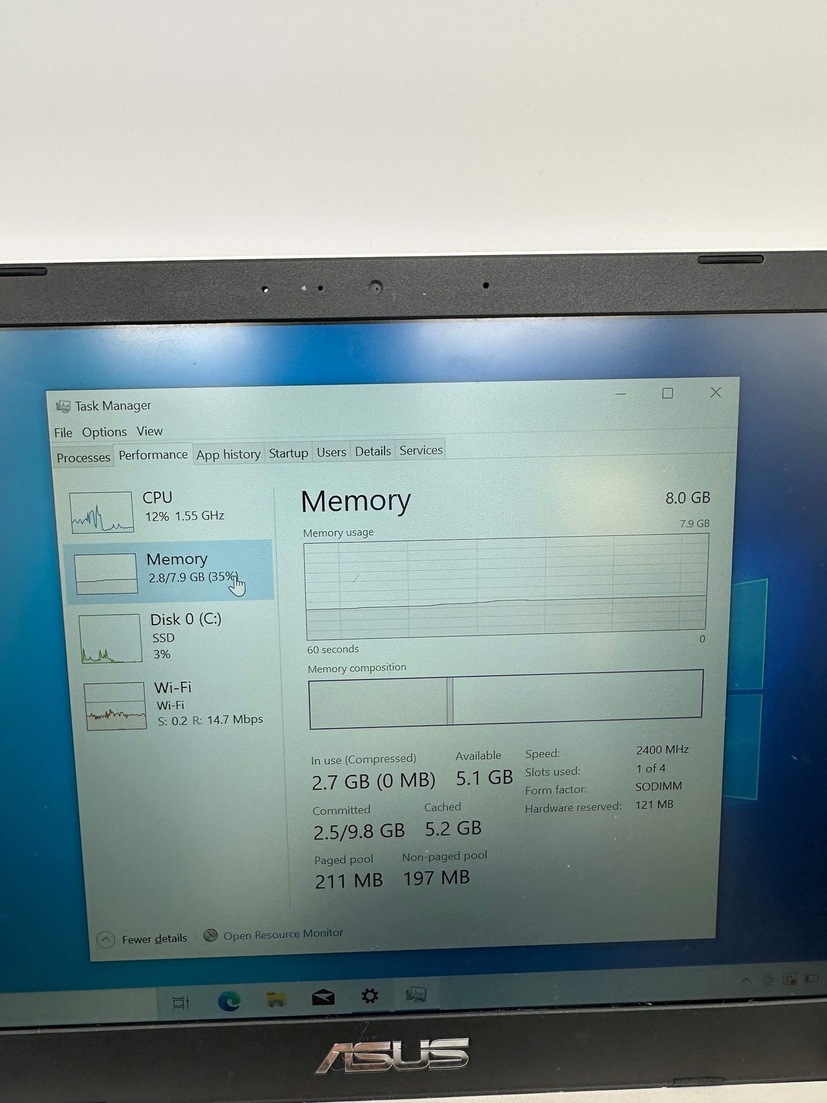 Asus VivoBook S14 14″ Core i7 8th Gen 8GB RAM 256GB Silver Charger Used