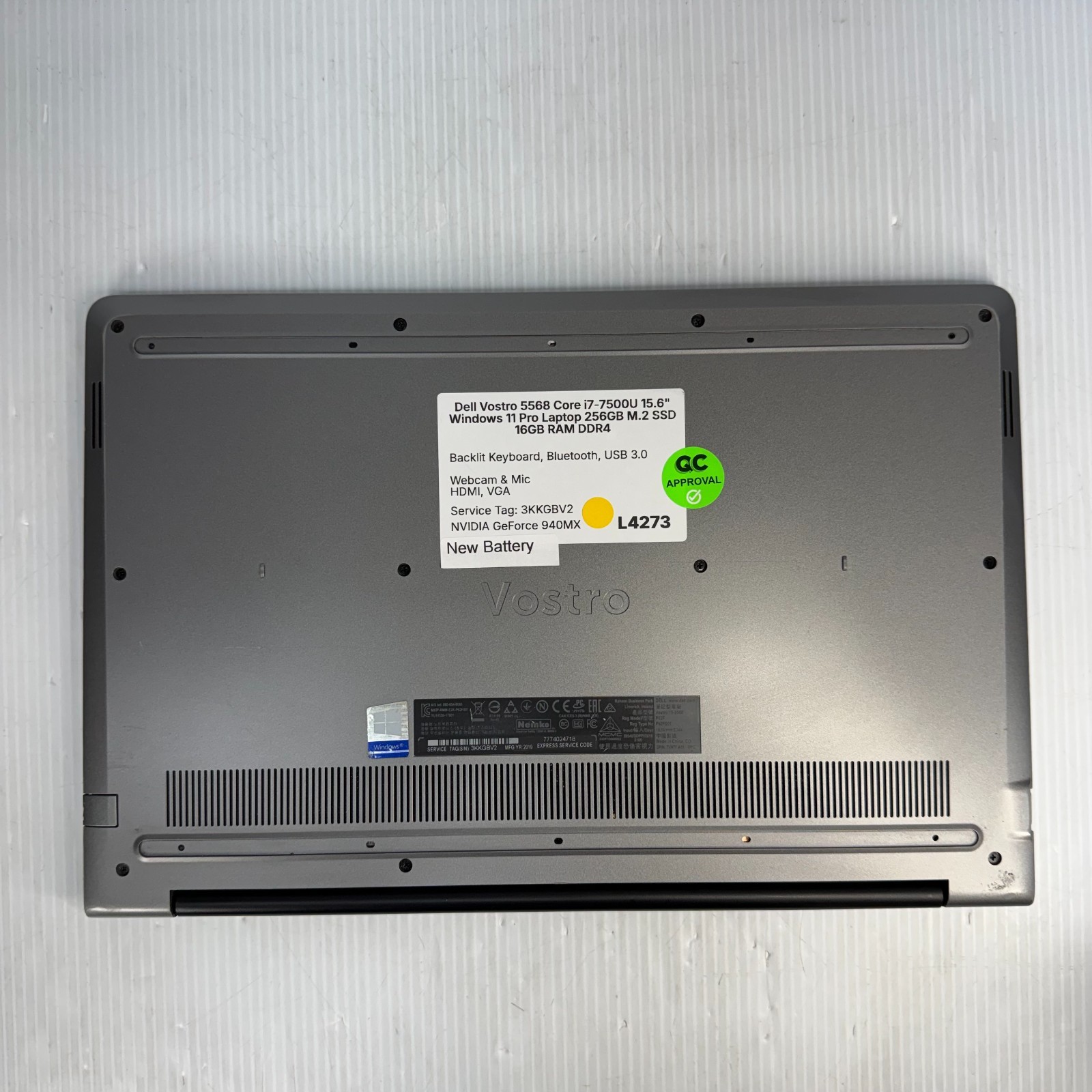 Dell Vostro 5568 i7-7500U 15.6″ Windows 11 Pro Laptop 256GB SSD 16GB *SEE PICS