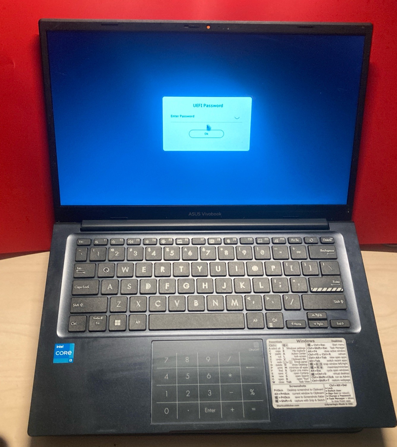 Asus Vivobook X1404ZA 14″ – i3-8128- 8GB RAM – No SSD – Bios Locked-Parts ONLY