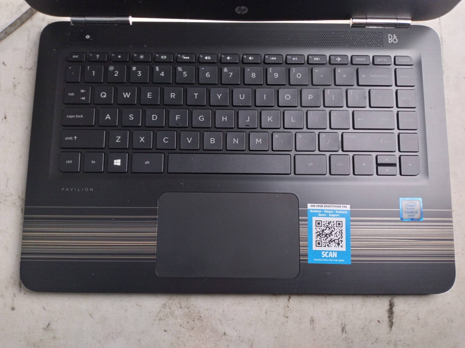 HP Pavilion w/i3-6100U, 4GB RAM, 13.2″ Laptop for Parts #2295