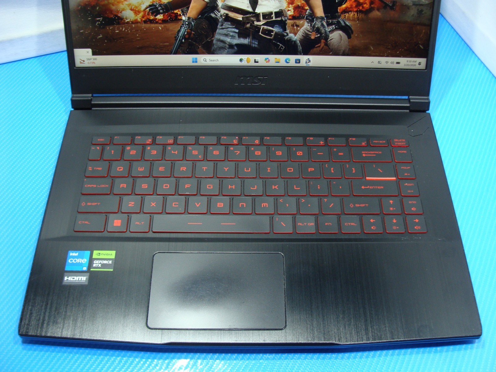 MSI Thin GF63 15.6” FHD 144hz core i5-12450H 2.0GHz 8GB 512GB SSD RTX 2050 4GB