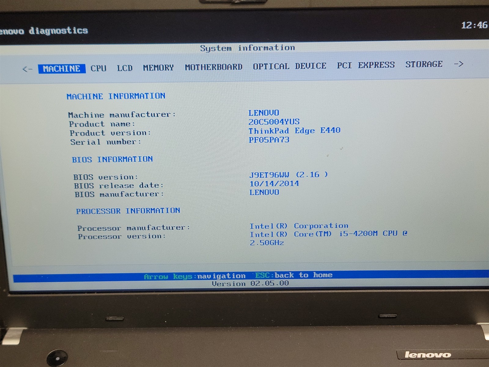 Lenovo ThinkPad E440 Intel Core i5-4200U 2.50GHz 4GB DDR4 RAM – see pics