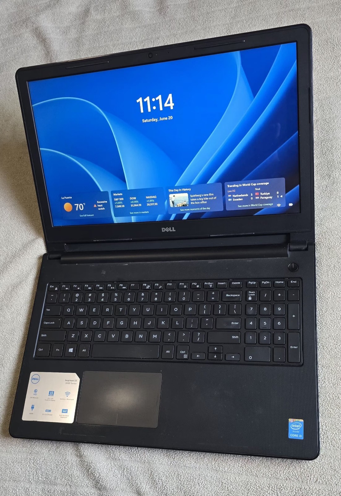 Dell Inspiron 15 3000 15.6″ Laptop i3-5015U 6GB RAM 120GB SSD Windows