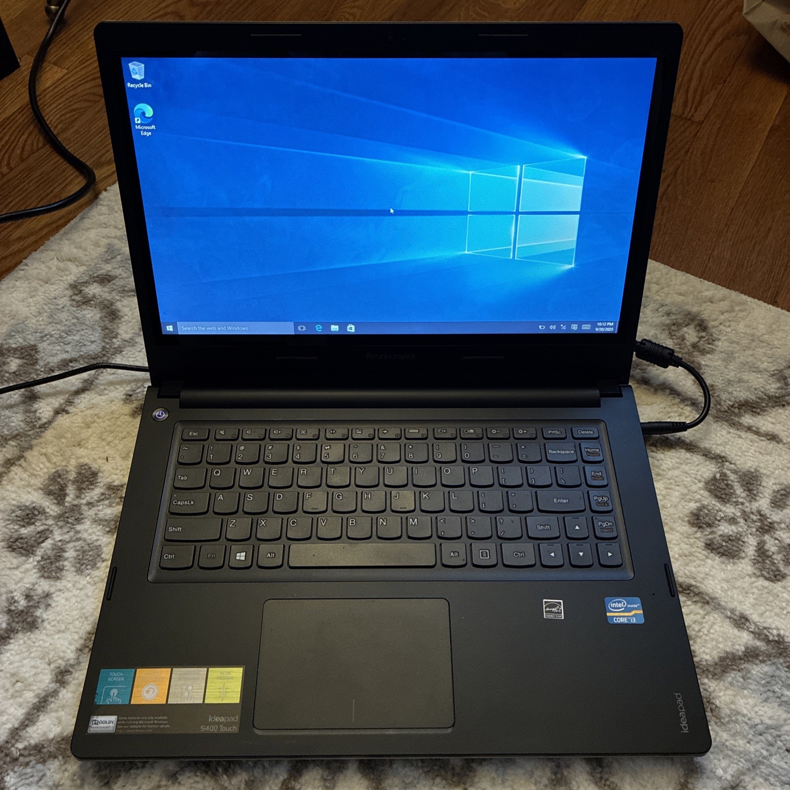 Lenovo IdeaPad S400 Touch 14” Intel i3 1.8ghz 4 GB RAM 500 GB HD (Needs Battery)