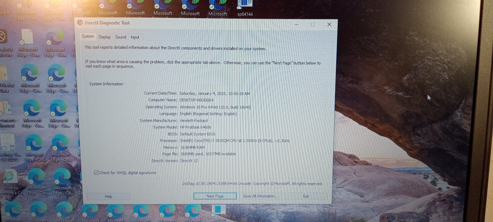 HP Probook 6460b, i7 2820qm 2.4 GHz, 16 GB RAM, 512 GB SSD, Win. 10 PRO, CHGR