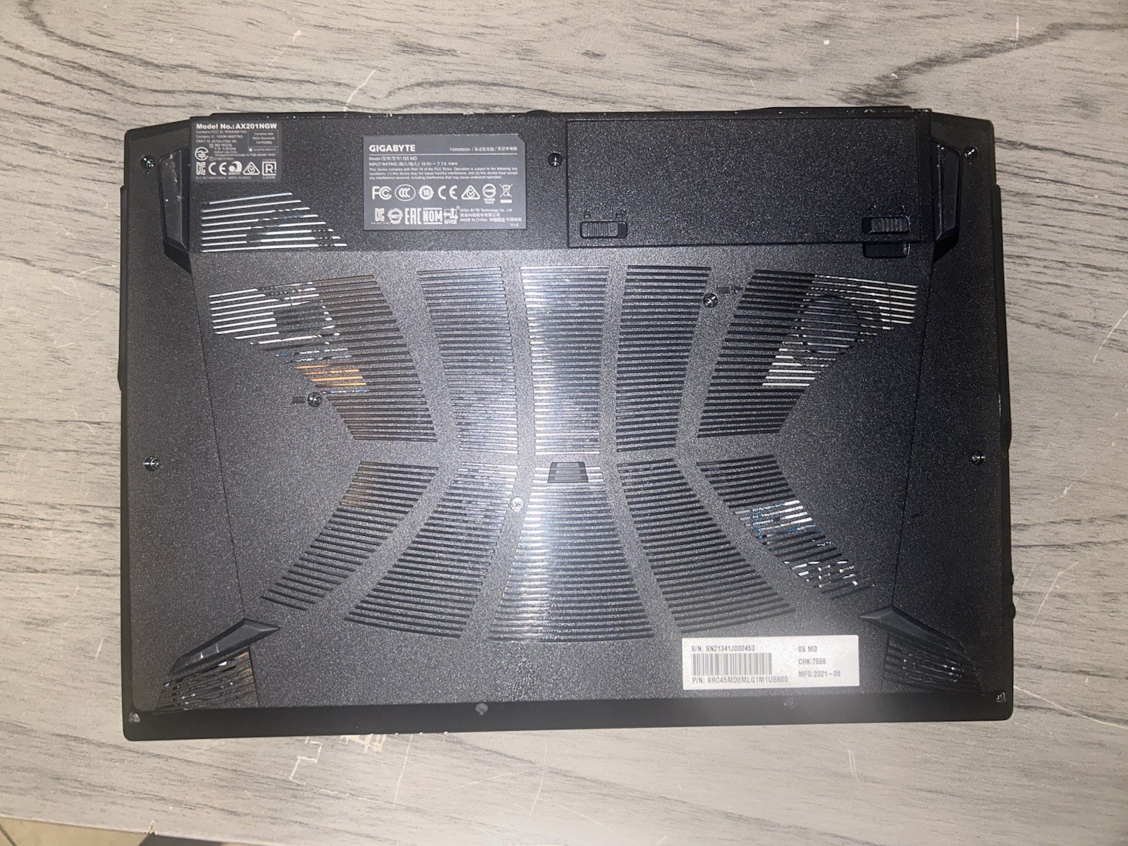 Gigabyte Gaming Laptop, 500GB SSD, Intel Core I5-11400H 2.7GHz RTX 3050ti
