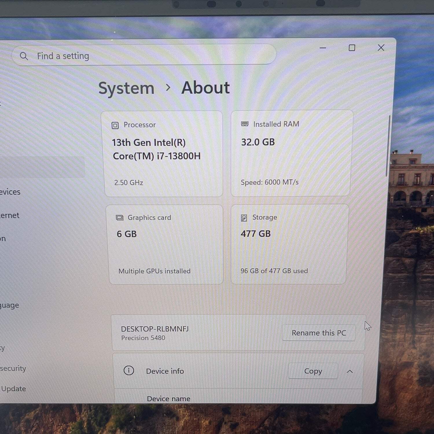 Dell Precision 5480 14″ i7-13800H 2.5GHz 32GB LPDDR5 RAM 512GB SSD RTX A1000 6GB