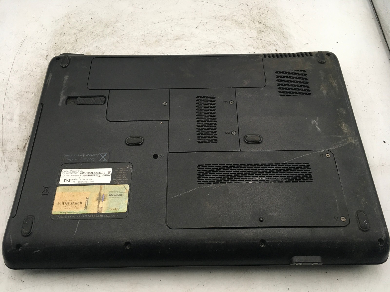 HP COMPAQ PRESARIO CQ50 – BOOTS TO BIOS – INTEL PENTIUM T3200 – 3GB RAM -READ-BB