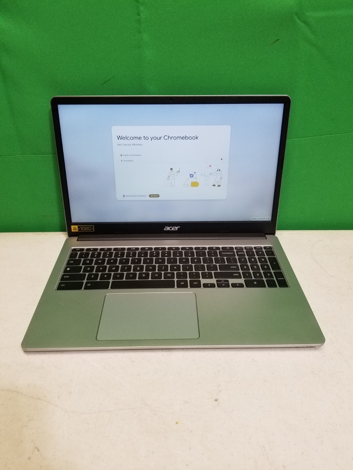Acer Chromebook CB315-4H C7A1 15 Inch Silver Laptop Intel Celeron N4500