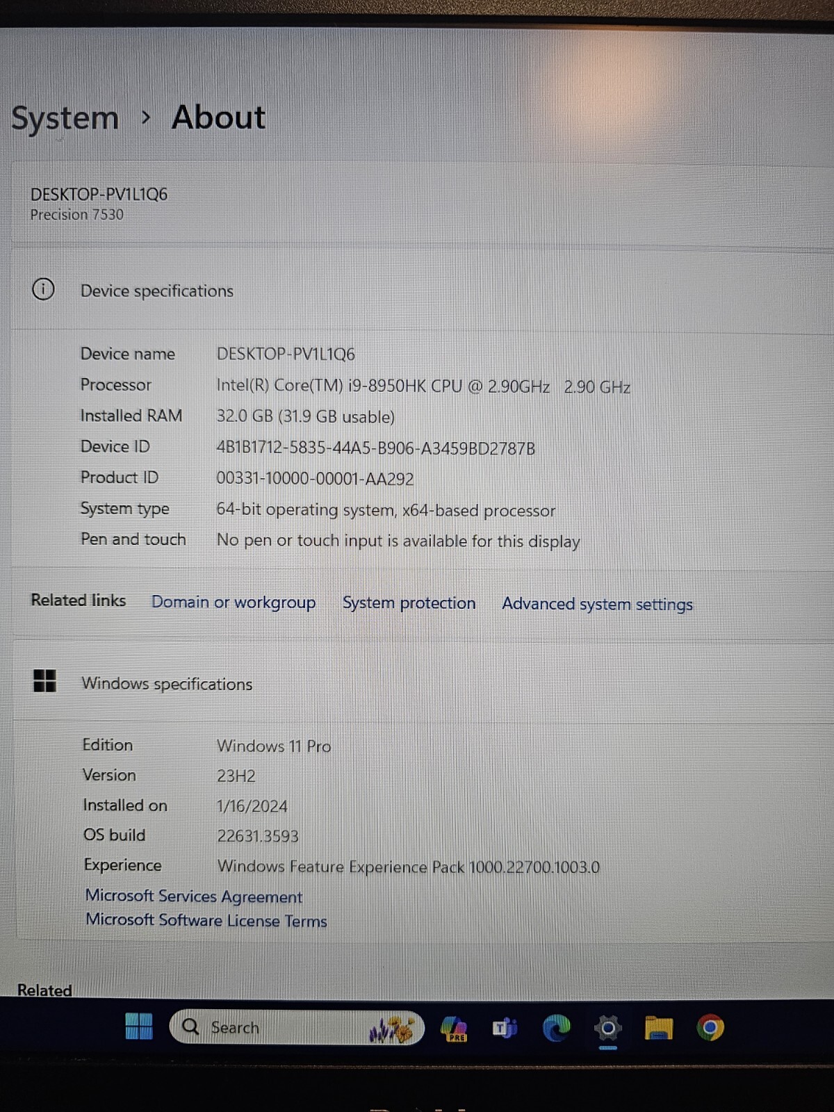 Dell Precision 7530 i9