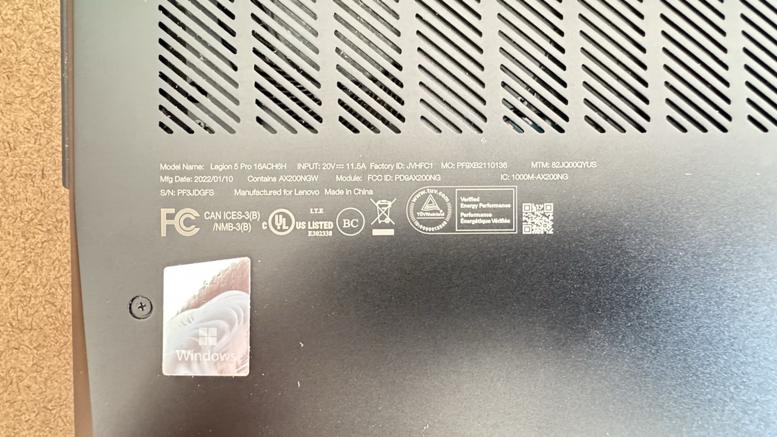 Lenovo Legion 5 Pro 16ACH6H Gaming Laptop Has No Video