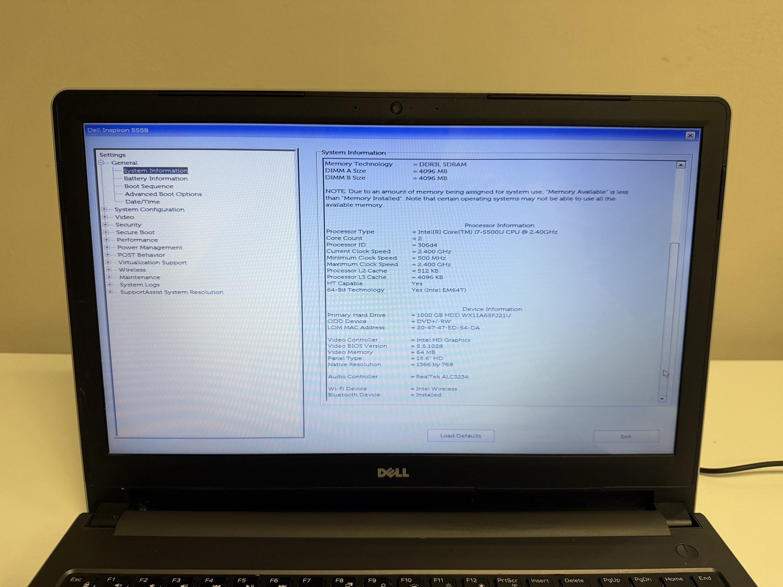 ✅ Dell Inspiron 15 5558 i7-5500U ✅ 8GB RAM ✅ 1TB HDD ✅ Win 11 Home ✅