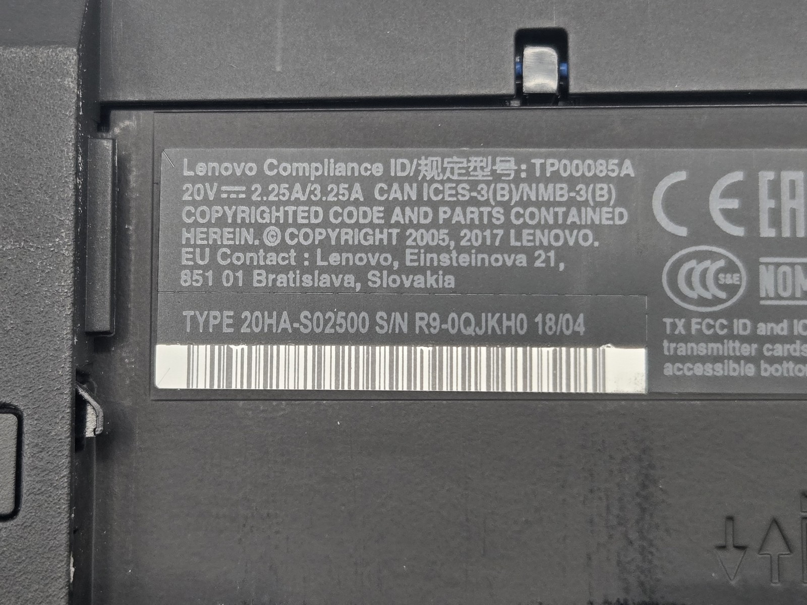 LENOVO ThinkPad T570 -Type 20HA 15″ FHD I5-7300U Motherboard Palmrest *READ*