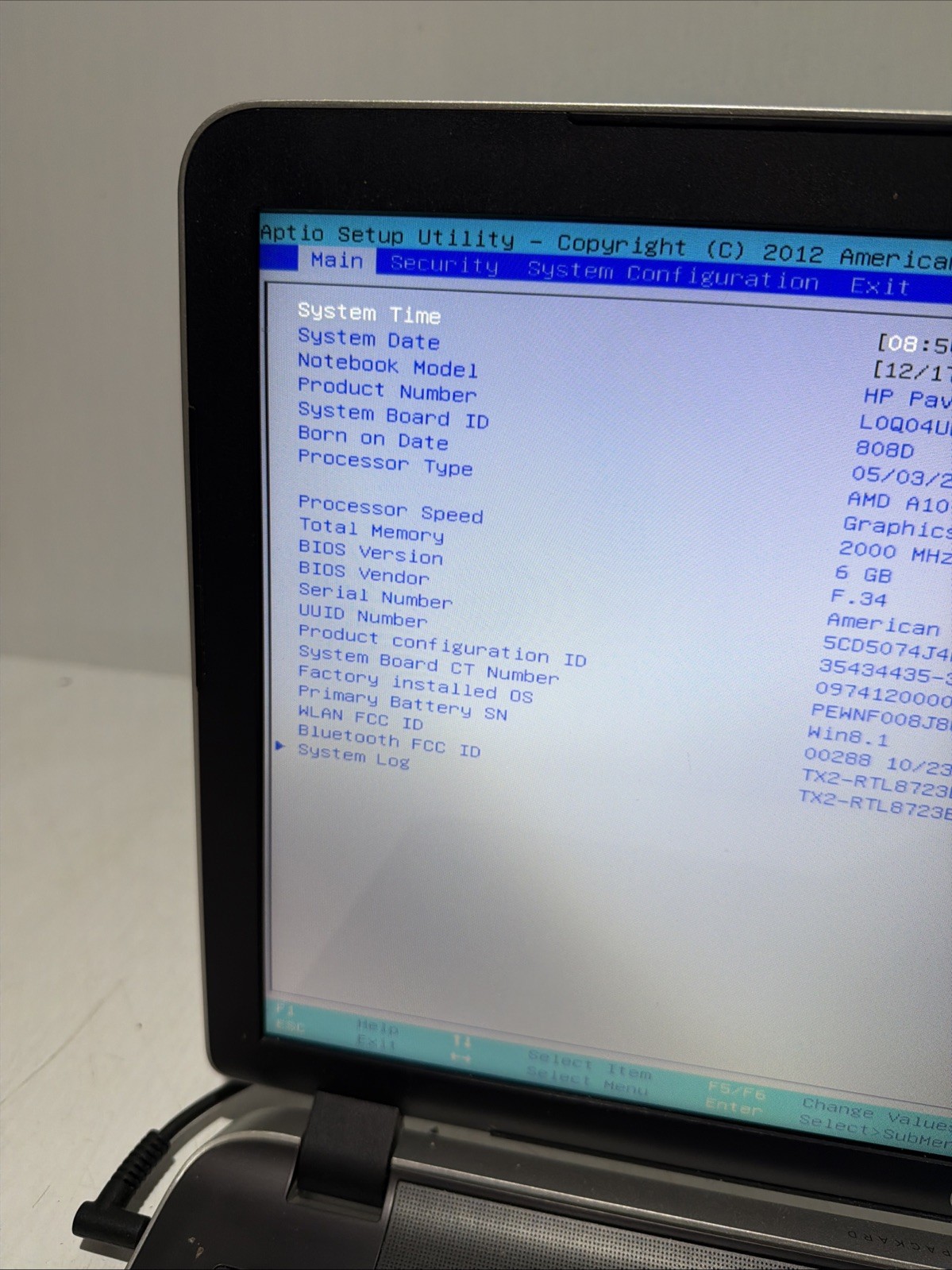 Hp Pavilion 17 Notebook Laptop AMD A10-4655M 6gb Ram No Drives Boots Bios NO P/S