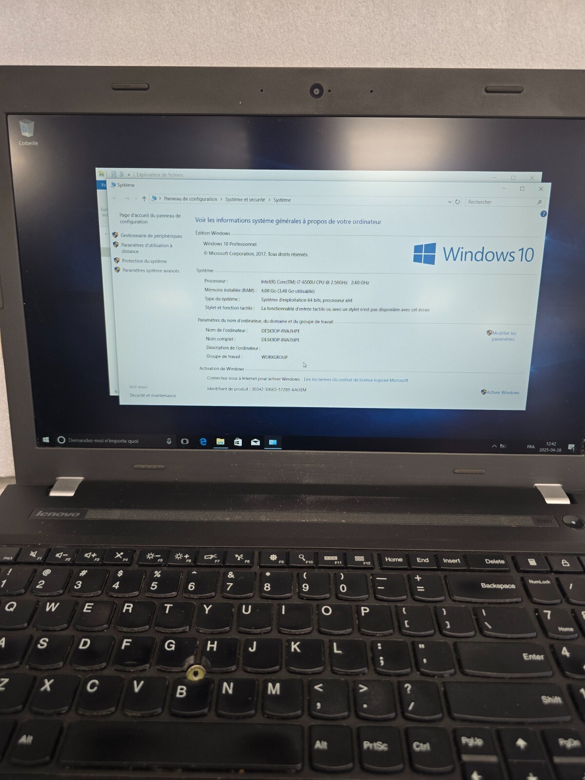 Lenovo ThinkPad E560 i7-6500U 2.5GHz 4GB W10 Laptop Notebook PC READ