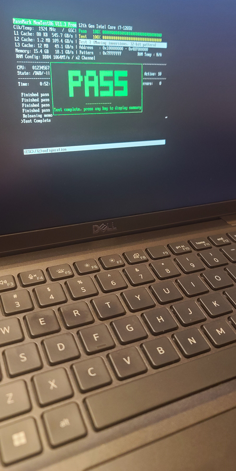 Dell Latitude 7430: 12th Gen i7-1265U @1.8GHz 16GB RAM 256GB M.2 NVMe SSD @100%