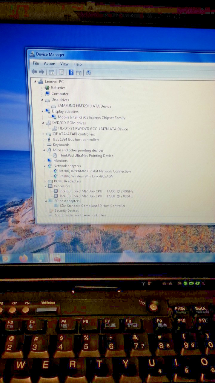 14″ LENOVO T61 INTEL CLEAN INSTALL W7 PRO C2D 64bit SAMSUNG 320GB HDD THINKPAD