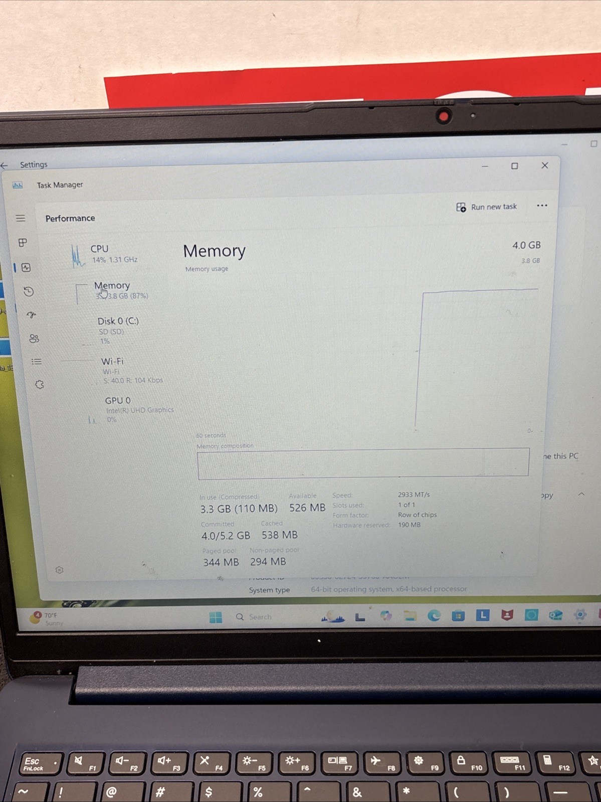 Lenovo IdeaPad 1 15.6″ FHD Intel Pentium Silver N6000 4GB 128GB eMMC W11H Laptop