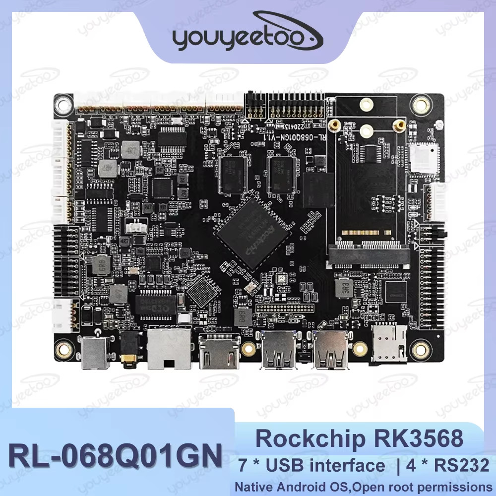 RL-068Q01GN ARM Cortex A55 4-core Rockchip RK3568 Development Board Open Root Pe