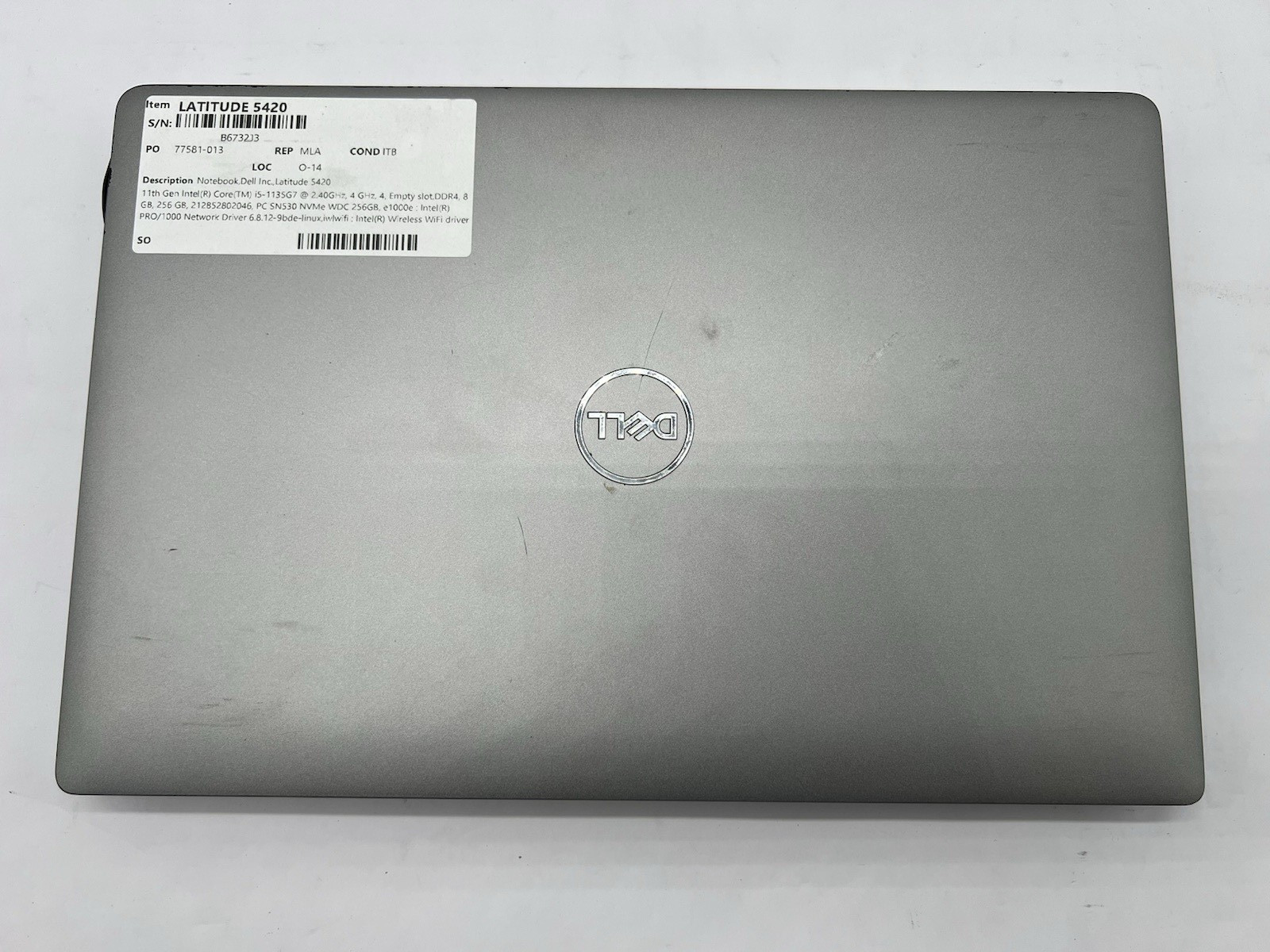 Dell Latitude 5420, i5-1135G7, @ 2.40GHz, 8GB RAM, 256GB NVMe-No OS/Charger