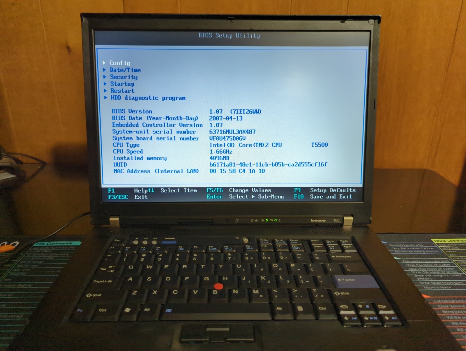 IBM ThinkPad T60 Vintage Laptop Core Duo 1.66GHz 240 GB SSD 3GB RAM Windows XP