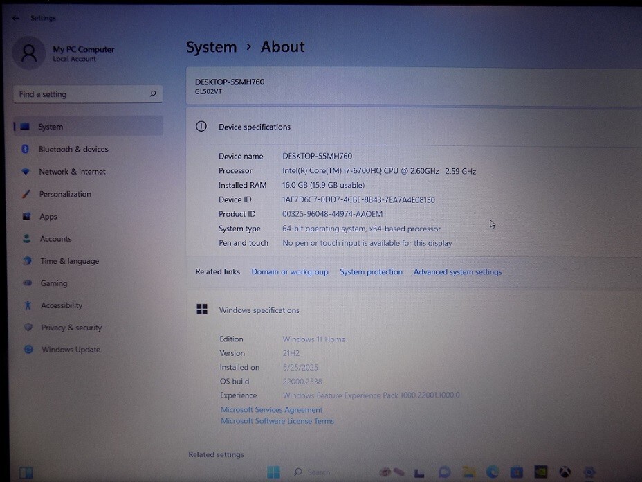 ASUS ROG Strix GL502VT 15.6″ 1TB +500GB 16GB Win11 ***Gaming PC Laptop Computer