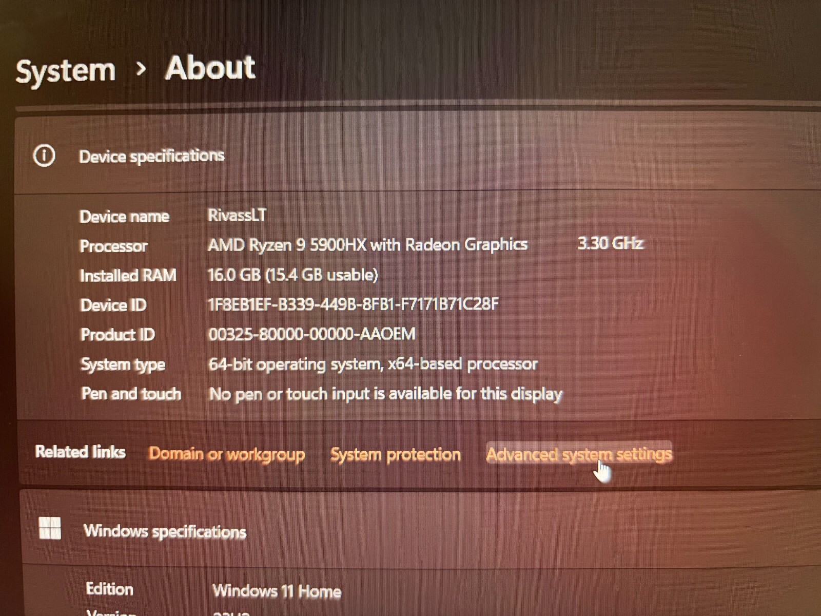 Dell Alienware M15 R5 15.6” (1TB SSD,AMD Ryzen R9, 3.3 GHz,16GB)-Gaming Laptop